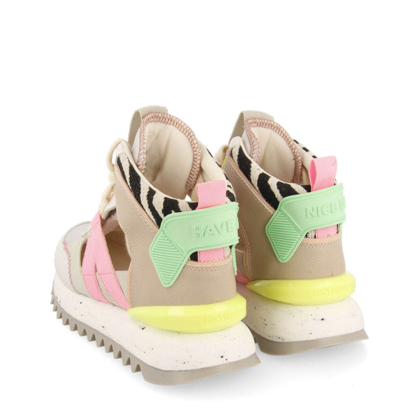 Ormoy women's semi-open button-up sneakers with a range of prints