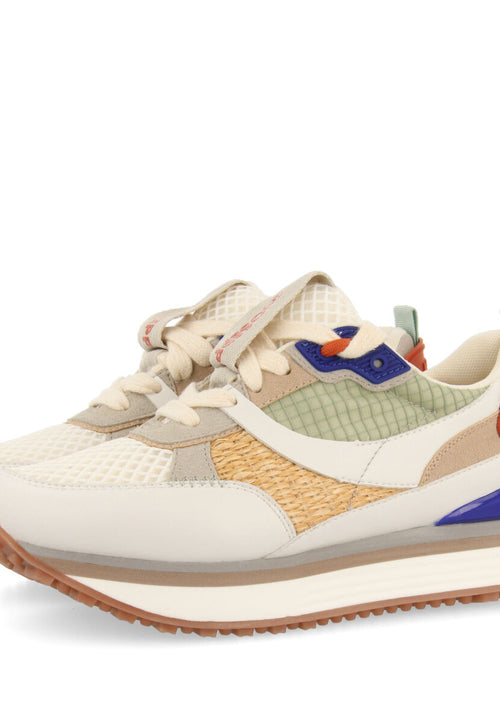 Sneakers bianche con texture per donna camapua