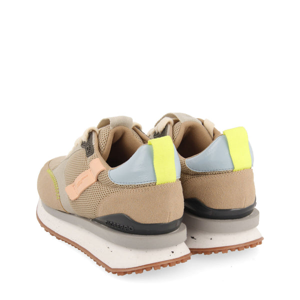 Sneakers beige con texturas para mujer anneot 