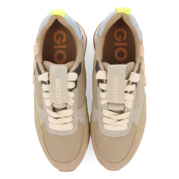 Sneakers beige con texturas para mujer anneot 