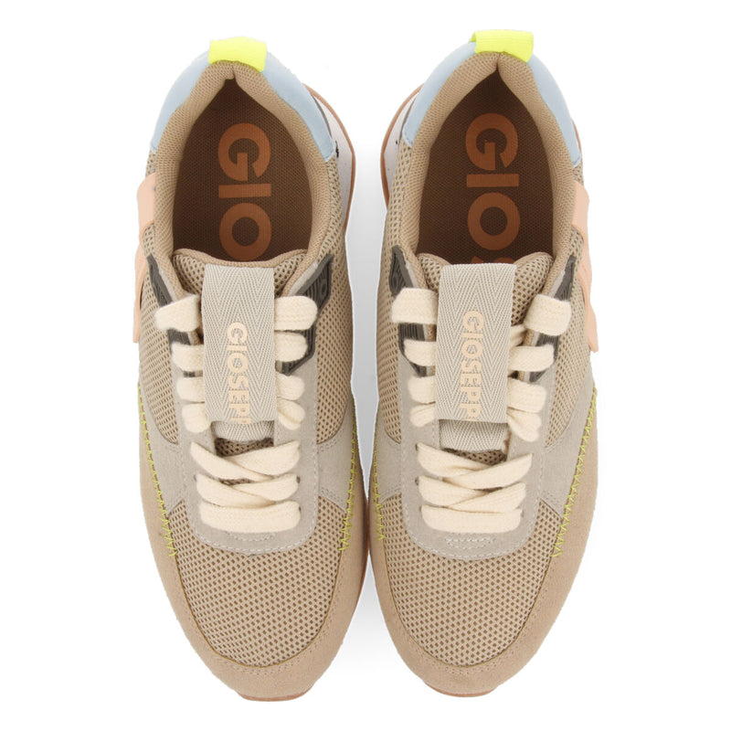 Sneakers beige con texturas para mujer anneot 