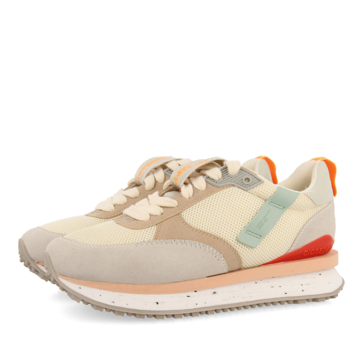 Anneot women's white textured sneakers