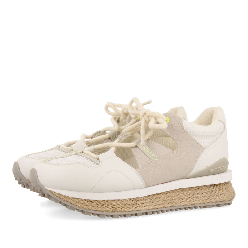 Sneakers blancas con corte semiabierto para mujer milot