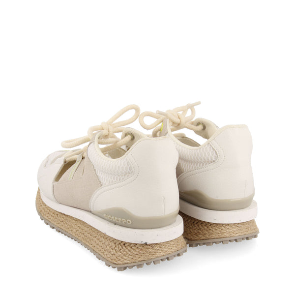 Sneakers blancas con corte semiabierto para mujer milot
