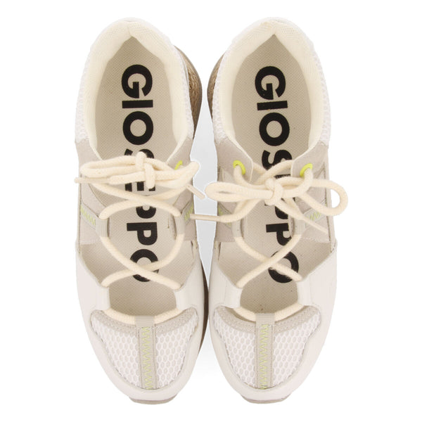 Sneakers blancas con corte semiabierto para mujer milot