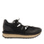 Sneakers pretas com corte semiabierto para mulher milot