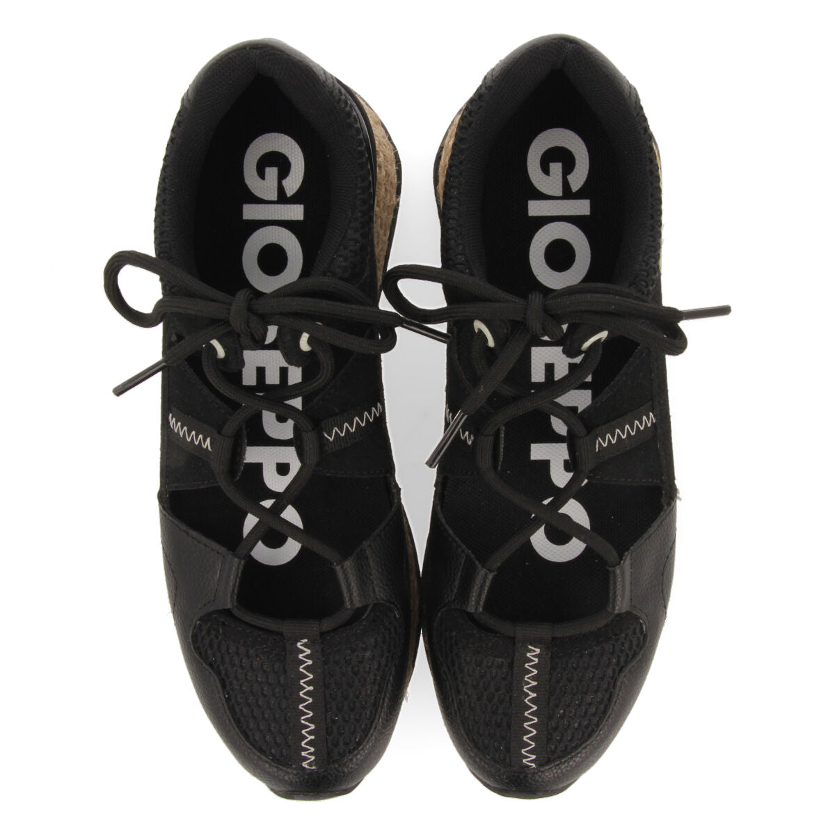 Milot women's semi-open black sneakers