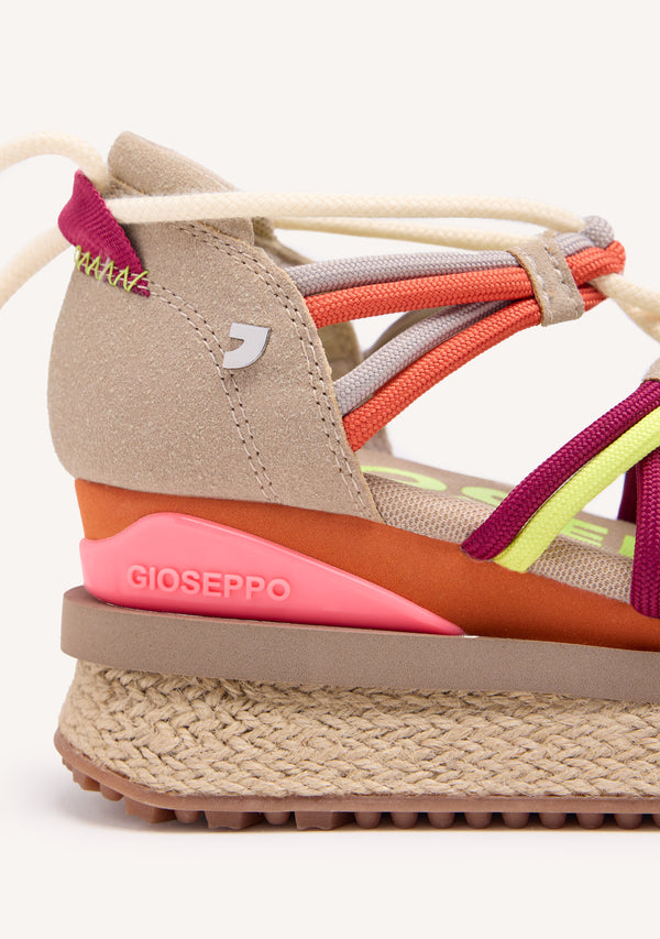 Sneakers beige tipo espadrille con cuña para mujer tulare