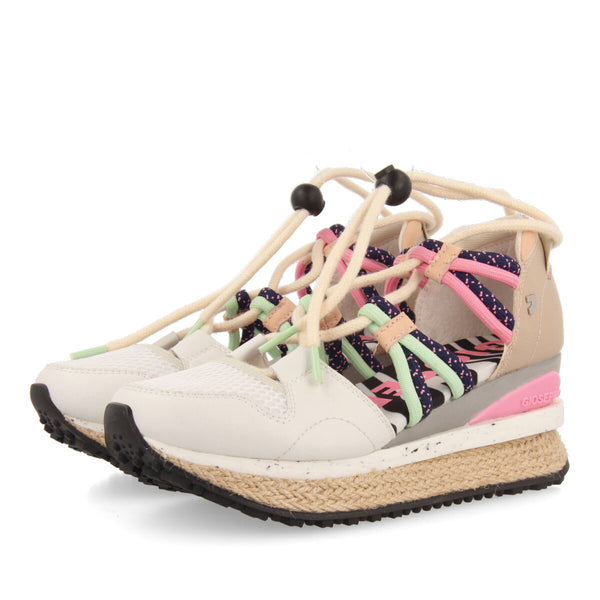 Tulare black espadrille sneakers with wedges