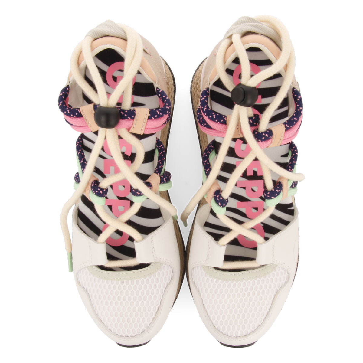 Tulare black espadrille sneakers with wedges