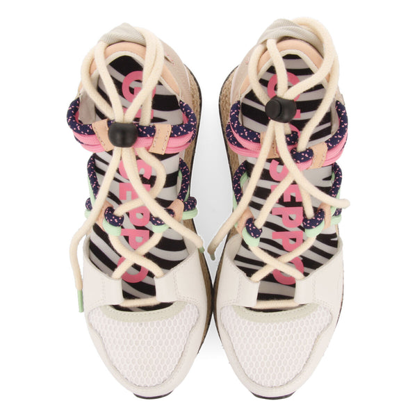 Tulare black espadrille sneakers with wedges