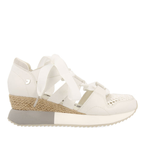 TASSIN WOMEN'S WHITE ESPADRILLE SNEAKERS