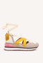 Coinches beige espadrille sneakers with wedges
