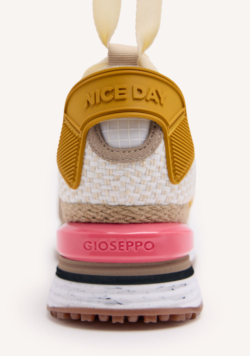 Coinches beige espadrille sneakers with wedges