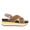 Sandali sportivi beige con taglio a rete per donna caturai
