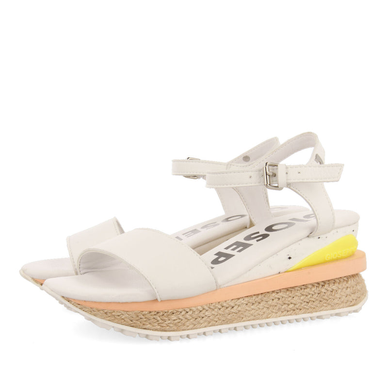 Sandalias deportivas blancas con cuña para mujer urandi 