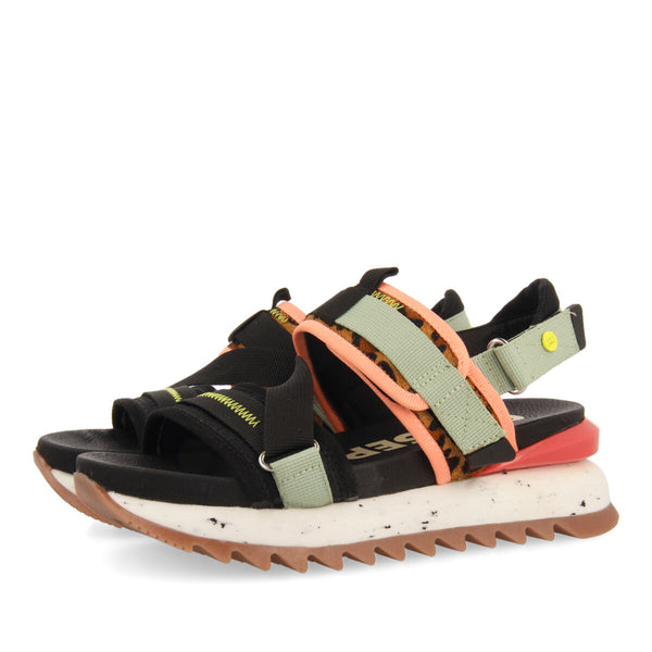 Semarang women's sporty leopard-print sandals