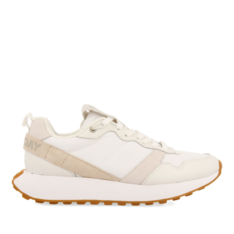 Sneakers blancas de inspiración retro con detalles multicolor para mujer chacao