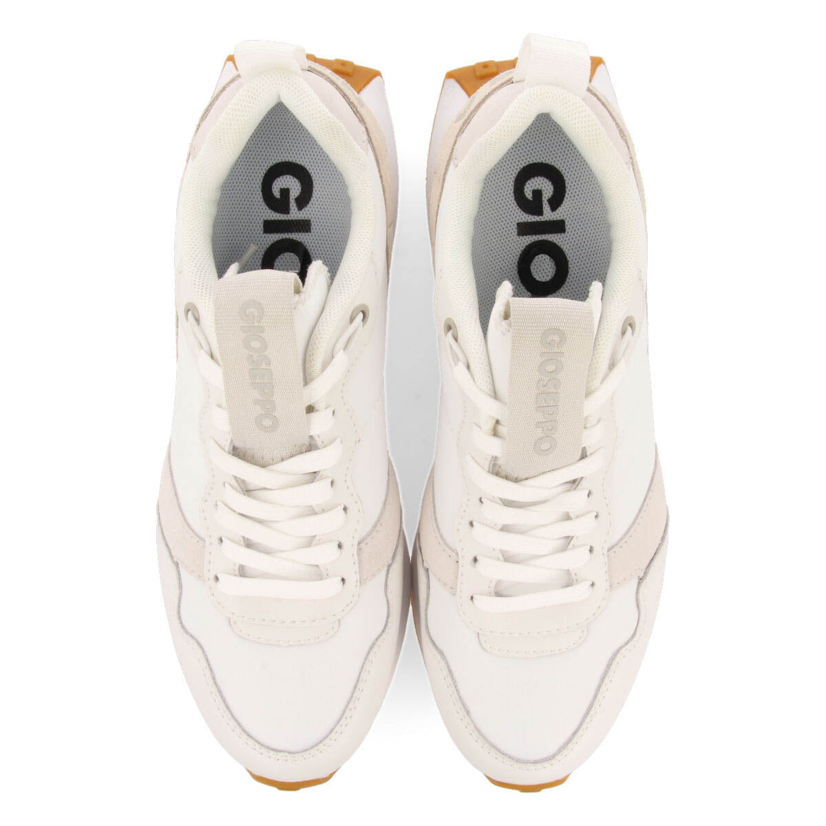 Chacao women's white retro-style sneakers with multicoloured details