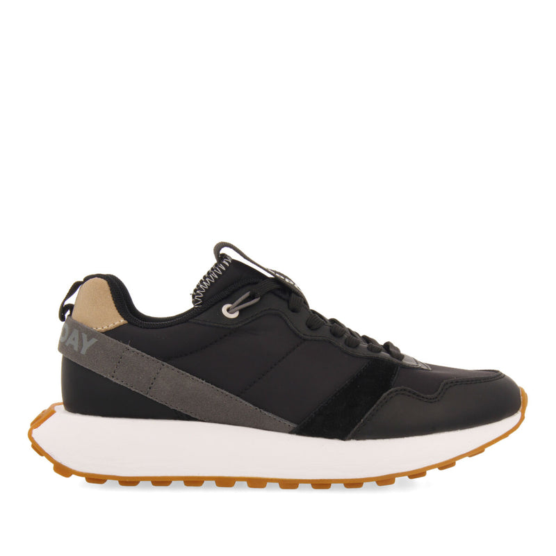 Sneakers negras de inspiración retro con detalles multicolor para mujer chacao
