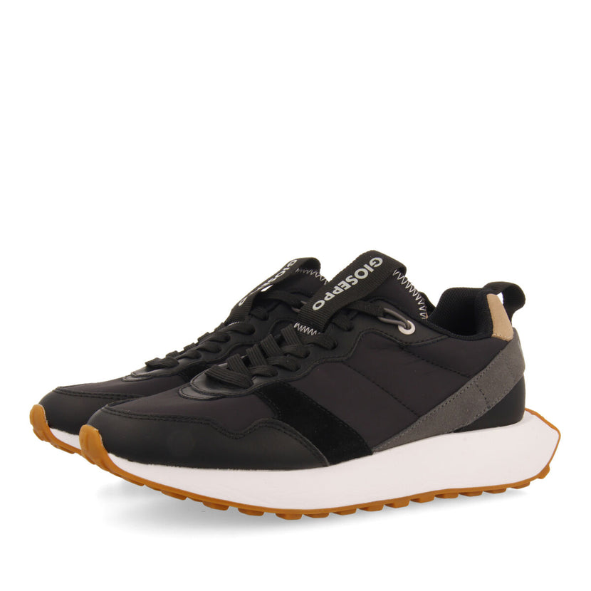 Sneakers negras de inspiración retro con detalles multicolor para mujer chacao