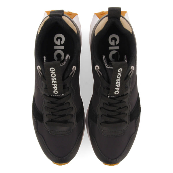 Sneakers negras de inspiración retro con detalles multicolor para mujer chacao