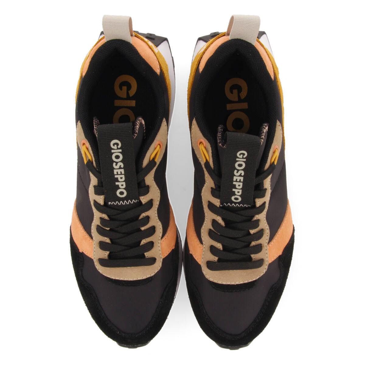 Chacao women's nude retro-style sneakers with multicoloured details