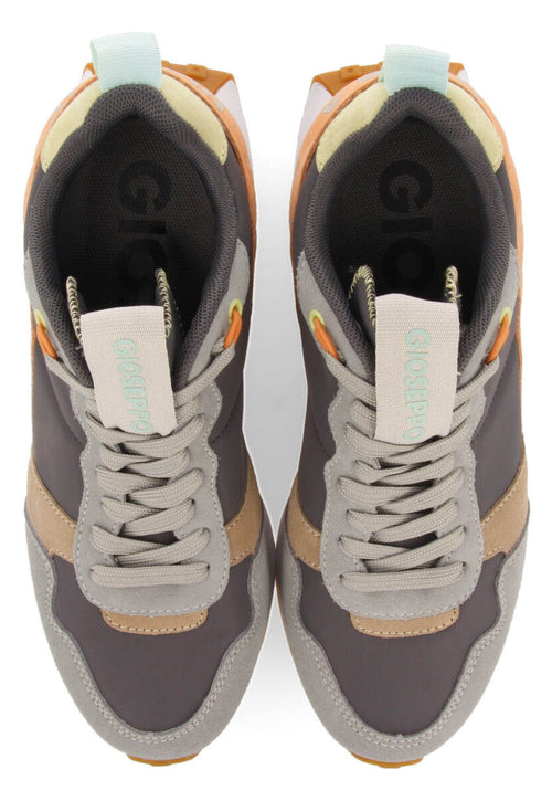 Sneakers gris de inspiración retro con cuña interna para mujer vincly