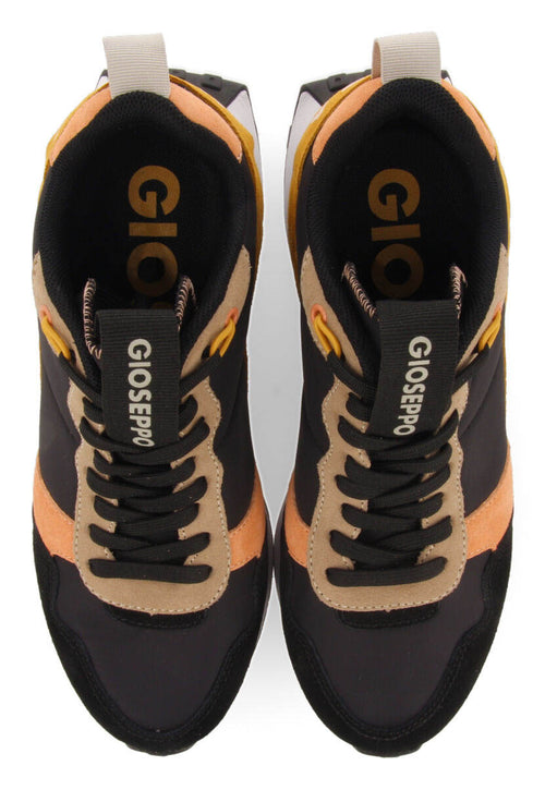 Sneakers negras de inspiración retro con cuña interna para mujer vincly