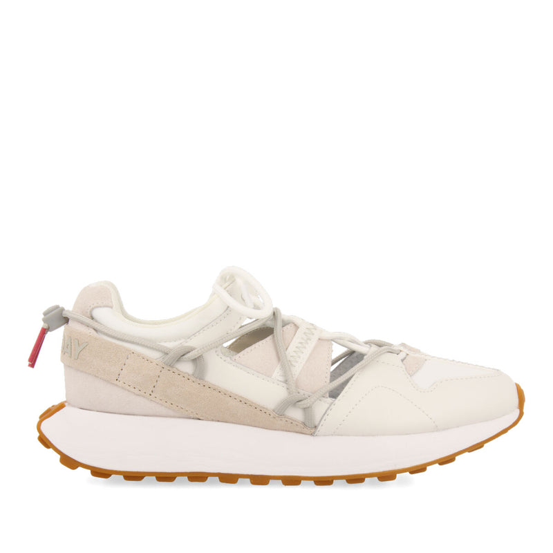 Girardot women's semi-open white sneakers