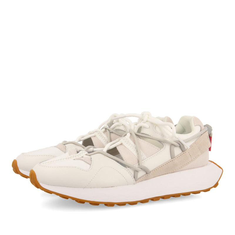 Girardot women's semi-open white sneakers