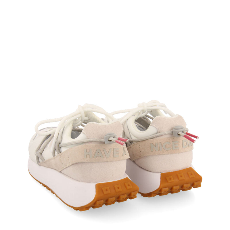 Girardot women's semi-open white sneakers
