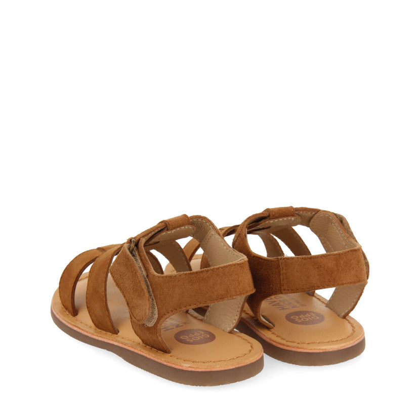 Anaco boys tan leather strappy sandals