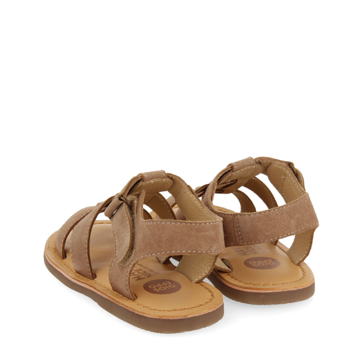 Anaco boys taupe leather strappy sandals