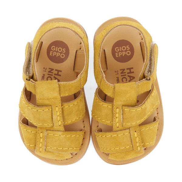 Cabixi boys mustard leather strappy sandals