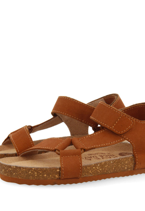 Coamo boys tan leather sandals with anatomical inner soles