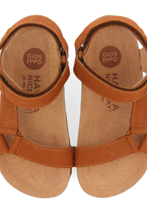 Coamo boys tan leather sandals with anatomical inner soles