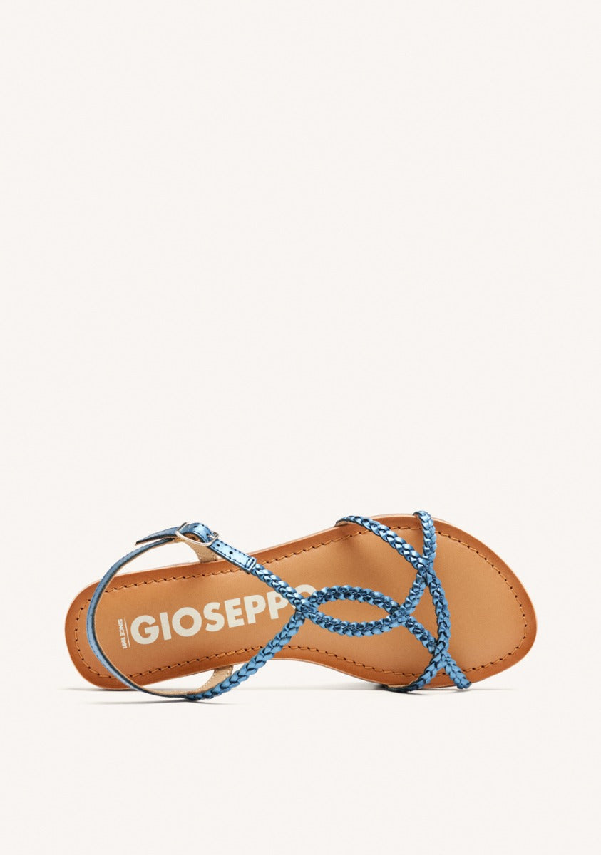 SANDALIAS AZULES DE TIRAS FINAS TRENZADAS PARA MUJER NIOAQUE