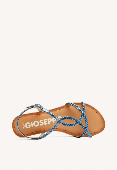 SANDALIAS AZULES DE TIRAS FINAS TRENZADAS PARA MUJER NIOAQUE