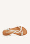Sandalias blancas de tiras finas trenzadas para mujer nioaque