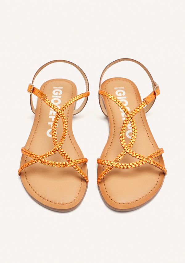 Sandali con strisce sottili intrecciate per donna nioaque