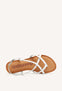 Lelex women's white roman sandals