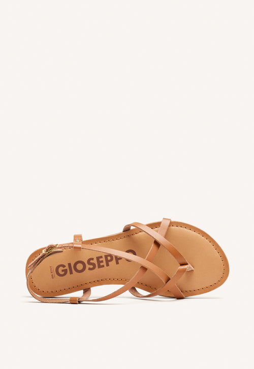 Sandalias color cuero estilo romana para mujer lelex