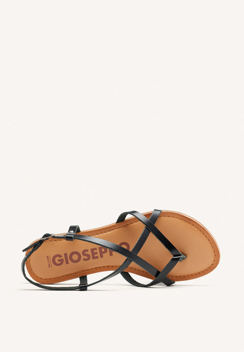 SANDALIAS NEGRAS ESTILO ROMANA PARA MUJER LELEX