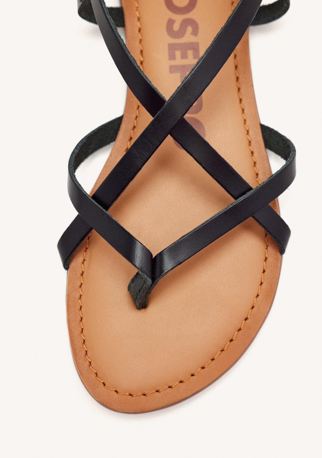 Lelex women's black roman sandals