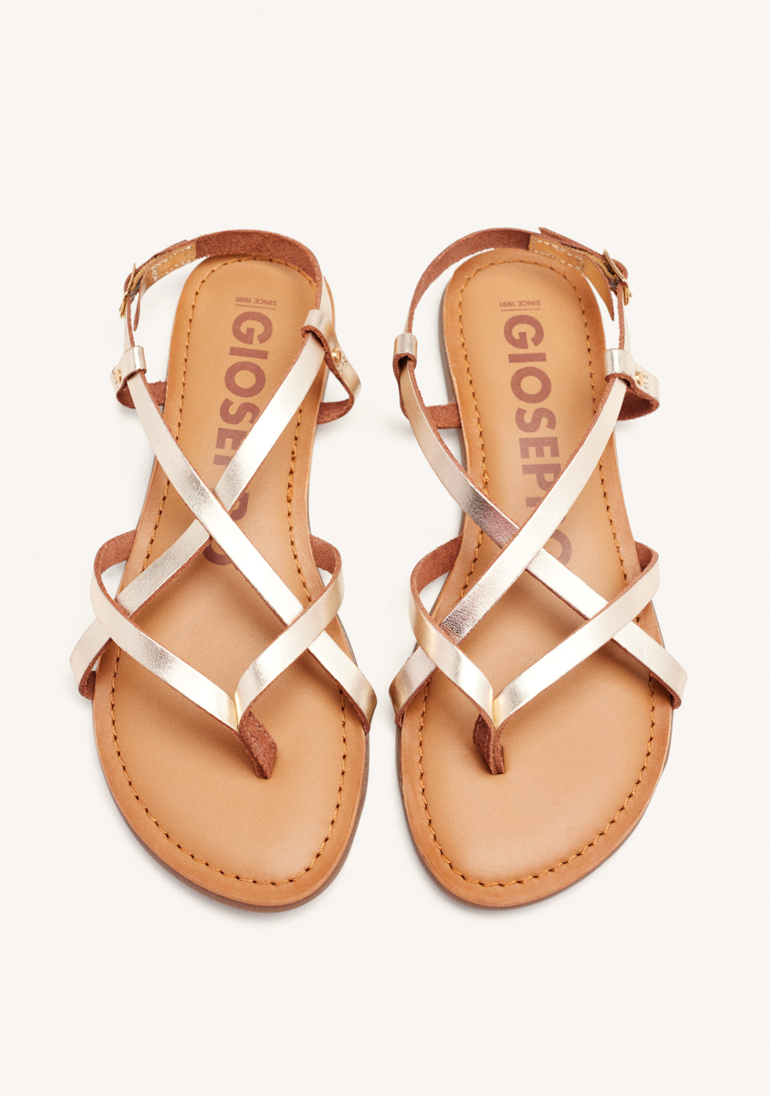 Lelex women's gold roman sandals