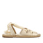 Atibaia women's gold leather espadrilles with ties