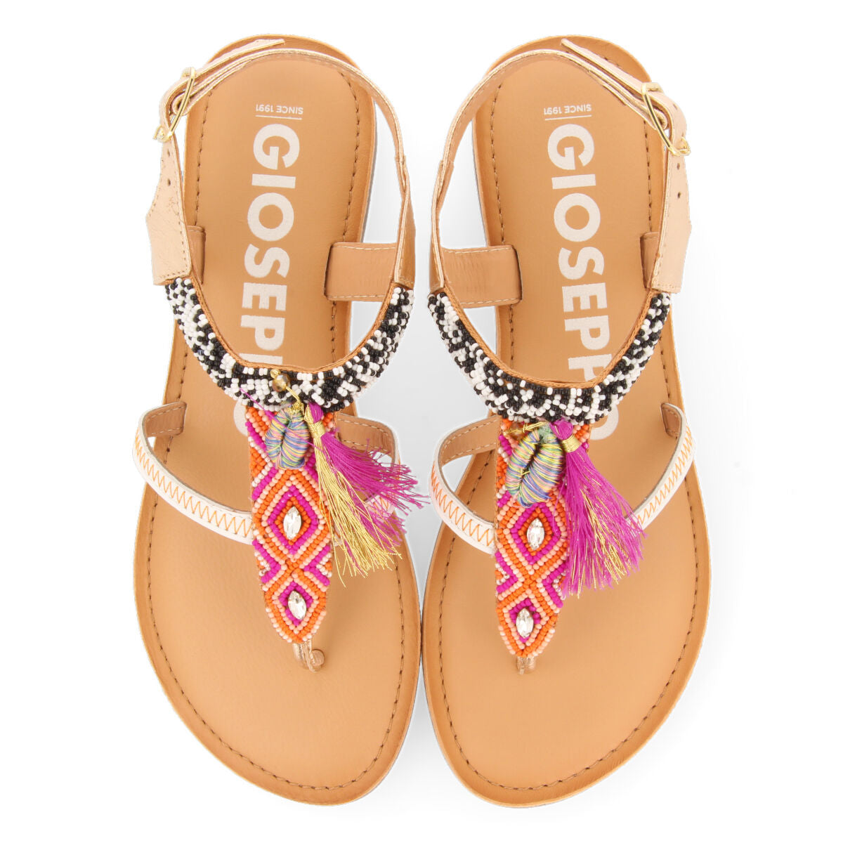 Buique women's multicoloured geometric sandals