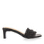 Claquettes noires tressées à talon pour femme saboga 