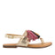 Sandalias blancas y doradas con borlas para mujer piritu
